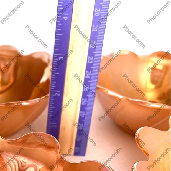 Anchor Hocking Fire King Dessert Bowls Set of 4 Vintage 60's Peach Luster Dishes - Picture 6 of 8